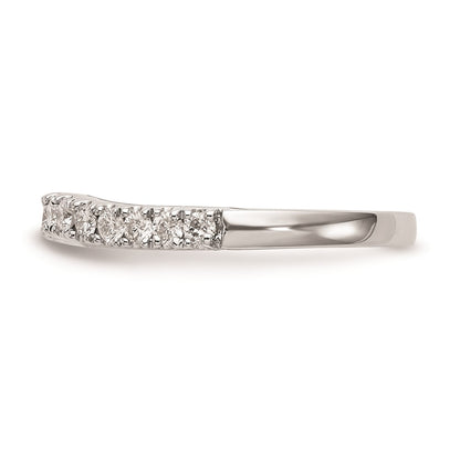 14K White Gold Real Diamond Wedding Band