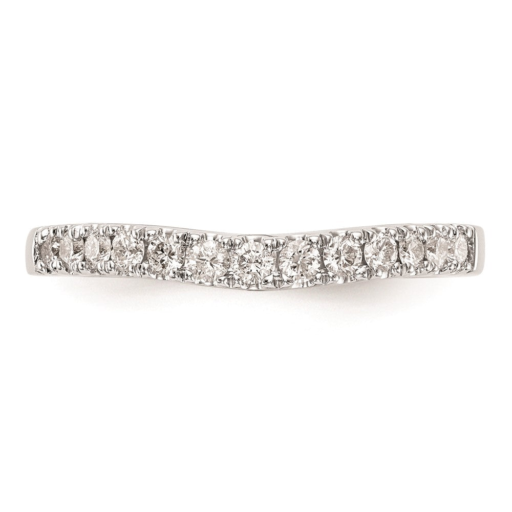 14K White Gold Real Diamond Wedding Band