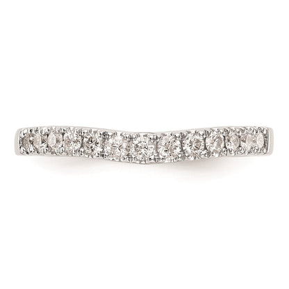 14K White Gold Real Diamond Wedding Band