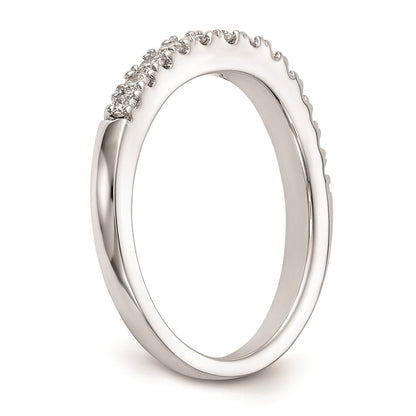 14K White Gold Real Diamond Wedding Band
