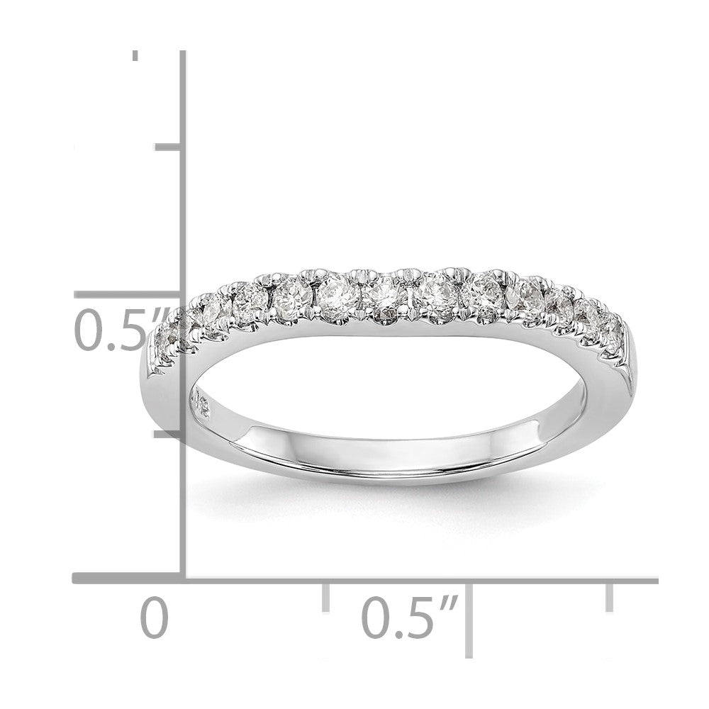 14K White Gold Real Diamond Wedding Band