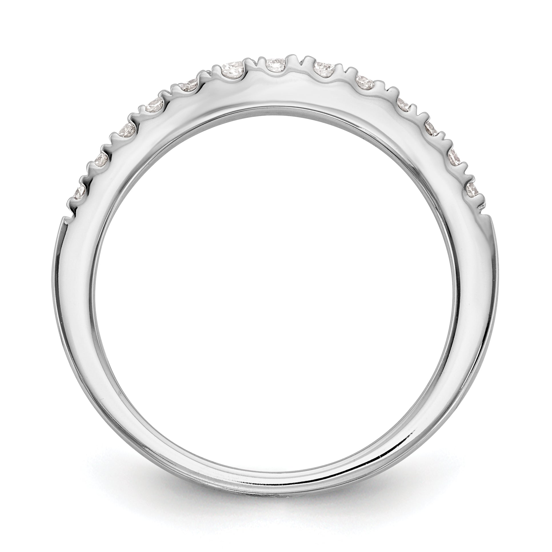 0.38ct. CZ Solid Real 14K White Gold Wedding Wedding Band Ring