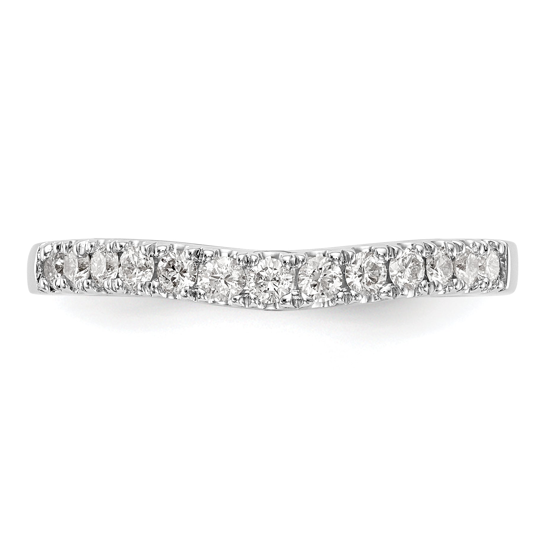 0.38ct. CZ Solid Real 14K White Gold Wedding Wedding Band Ring