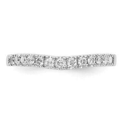 0.38ct. CZ Solid Real 14K White Gold Wedding Wedding Band Ring