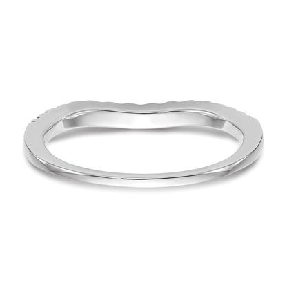 0.38ct. CZ Solid Real 14K White Gold Wedding Wedding Band Ring