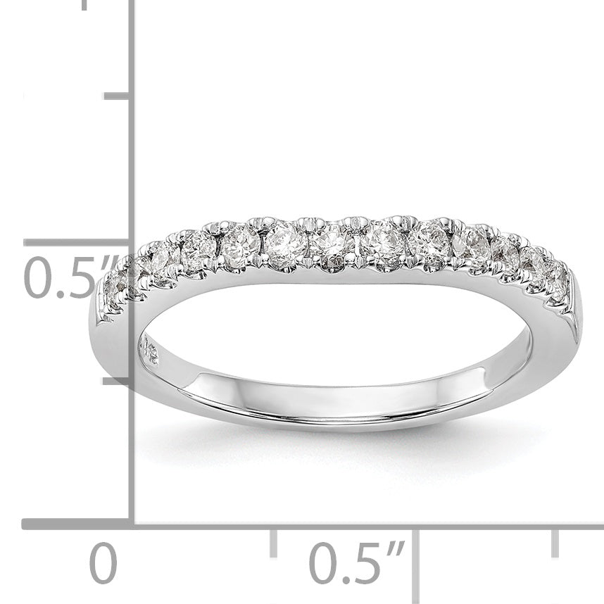 0.38ct. CZ Solid Real 14K White Gold Wedding Wedding Band Ring