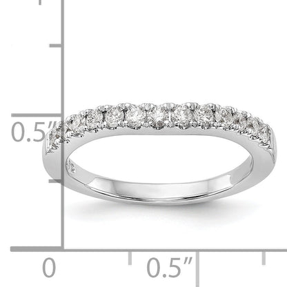 0.38ct. CZ Solid Real 14K White Gold Wedding Wedding Band Ring