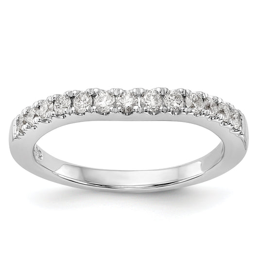 0.38ct. CZ Solid Real 14K White Gold Wedding Wedding Band Ring