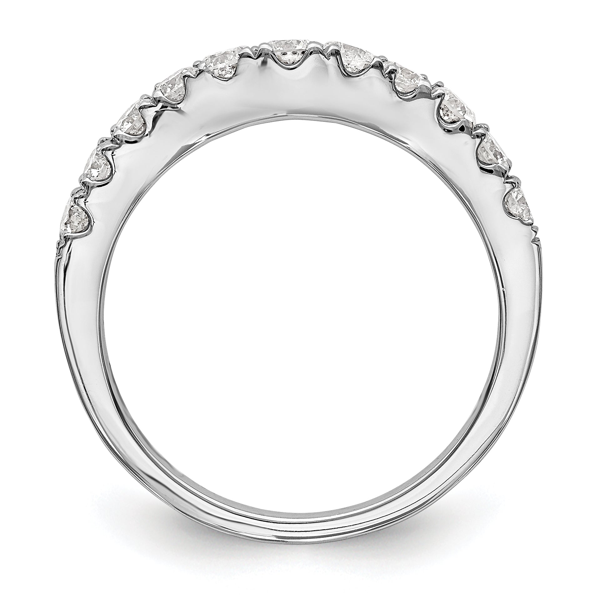 0.75ct. CZ Solid Real 14K White Gold Wedding Wedding Band Ring
