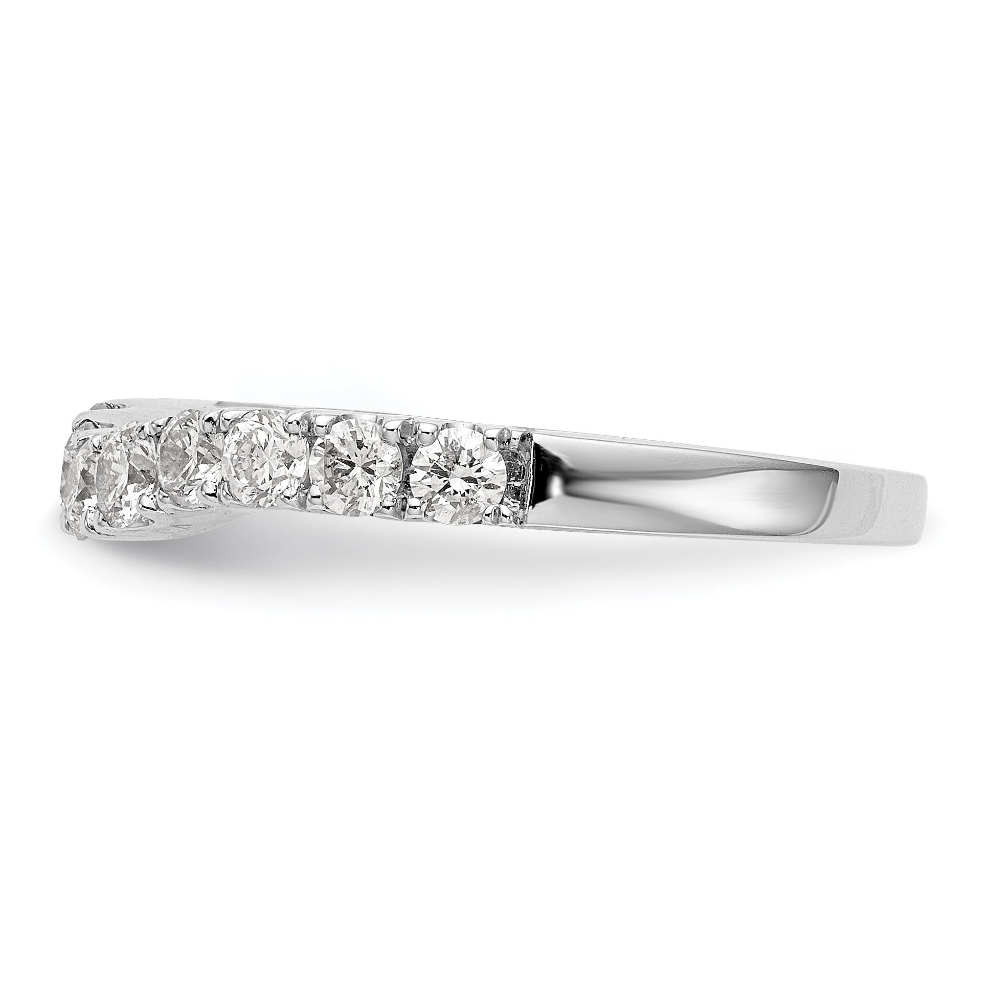 0.75ct. CZ Solid Real 14K White Gold Wedding Wedding Band Ring