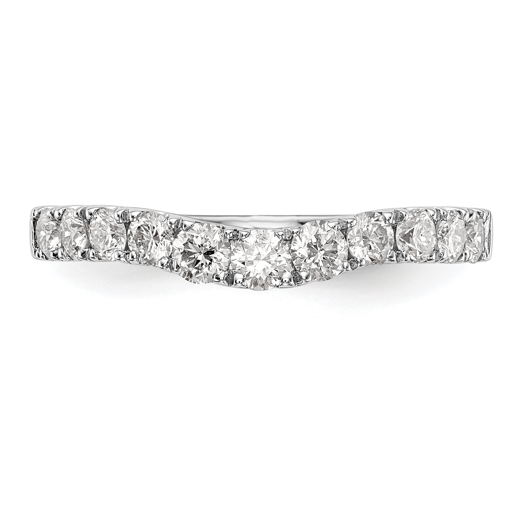 0.75ct. CZ Solid Real 14K White Gold Wedding Wedding Band Ring