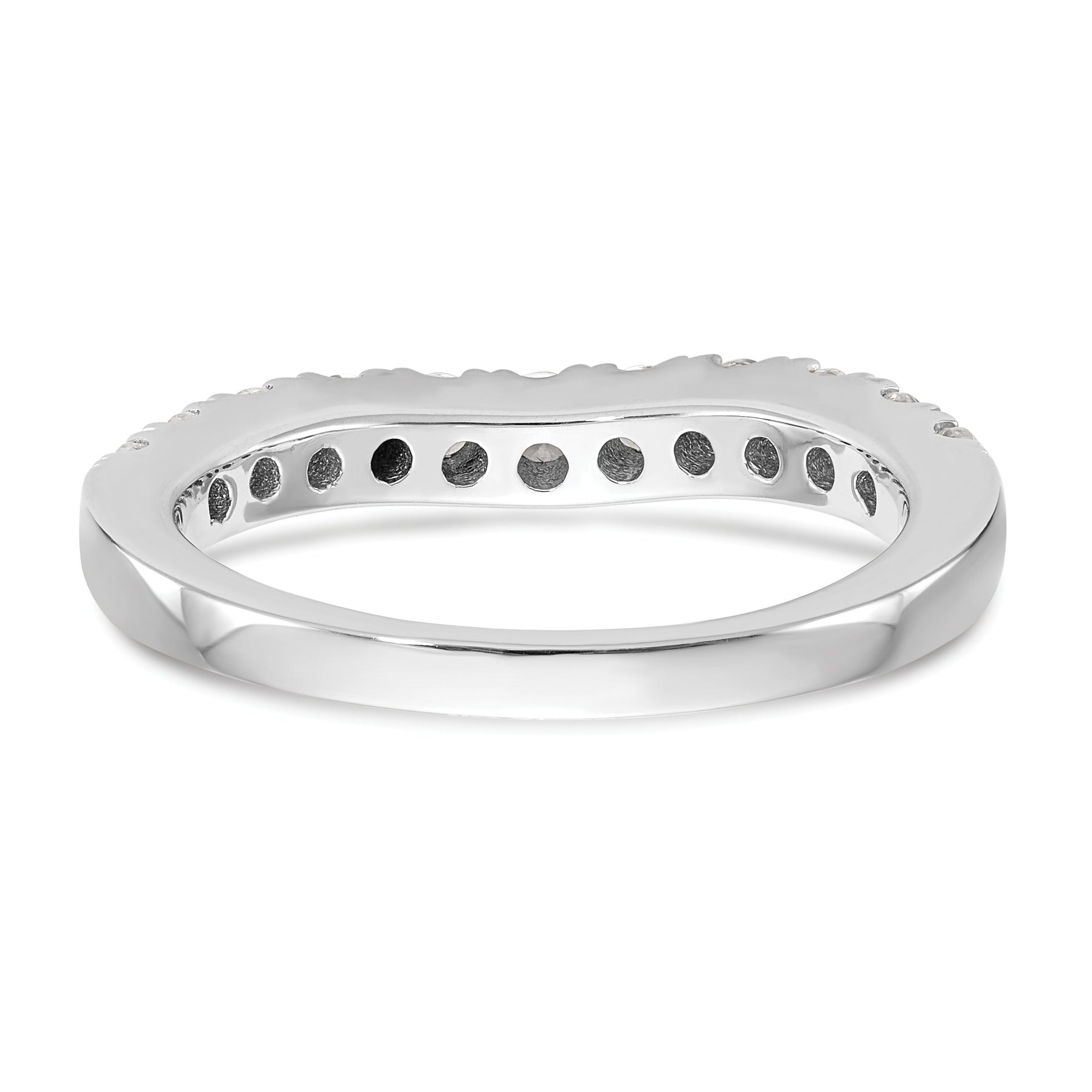 0.75ct. CZ Solid Real 14K White Gold Wedding Wedding Band Ring