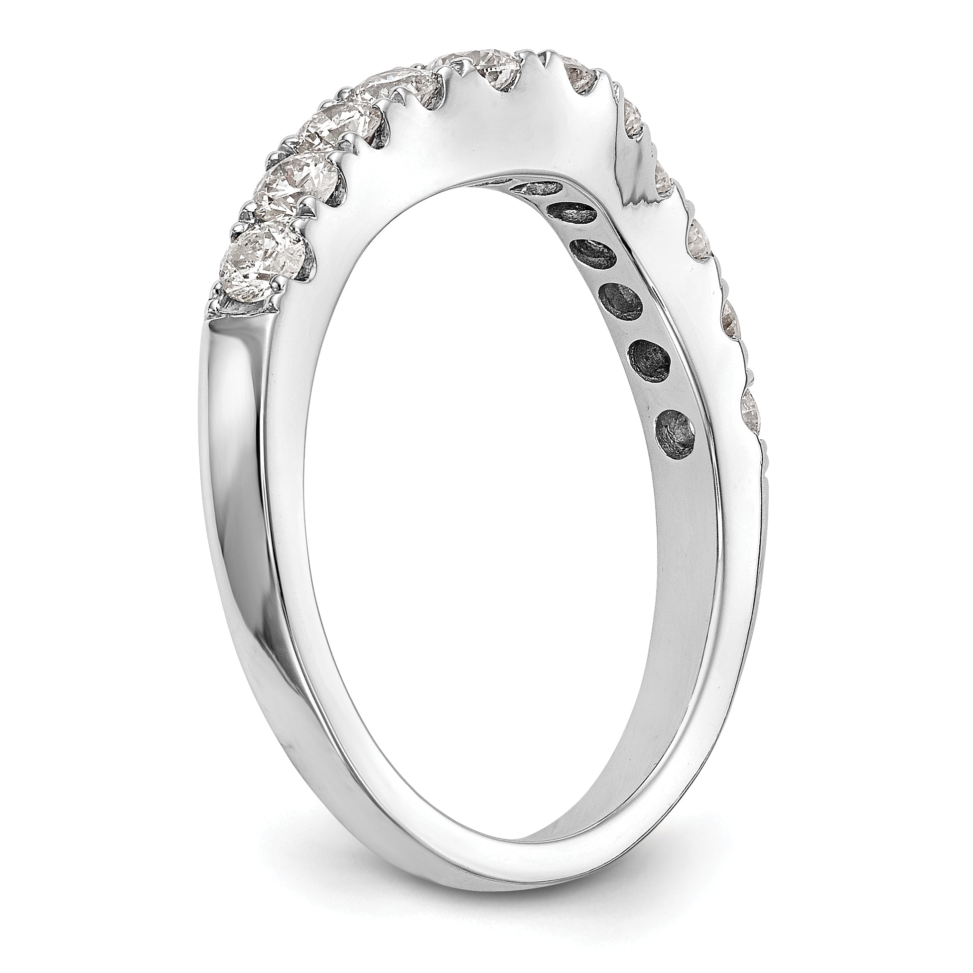 0.75ct. CZ Solid Real 14K White Gold Wedding Wedding Band Ring