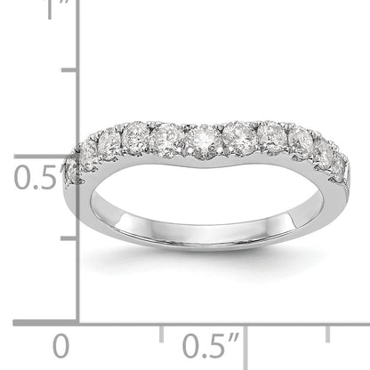 0.75ct. CZ Solid Real 14K White Gold Wedding Wedding Band Ring