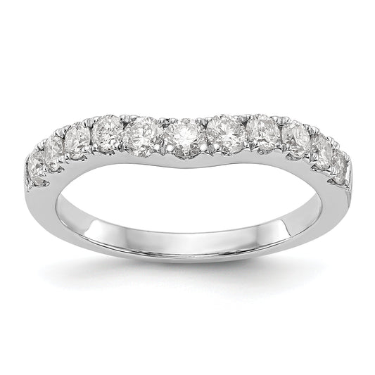 0.75ct. CZ Solid Real 14K White Gold Wedding Wedding Band Ring