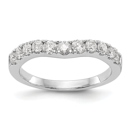 0.75ct. CZ Solid Real 14K White Gold Wedding Wedding Band Ring