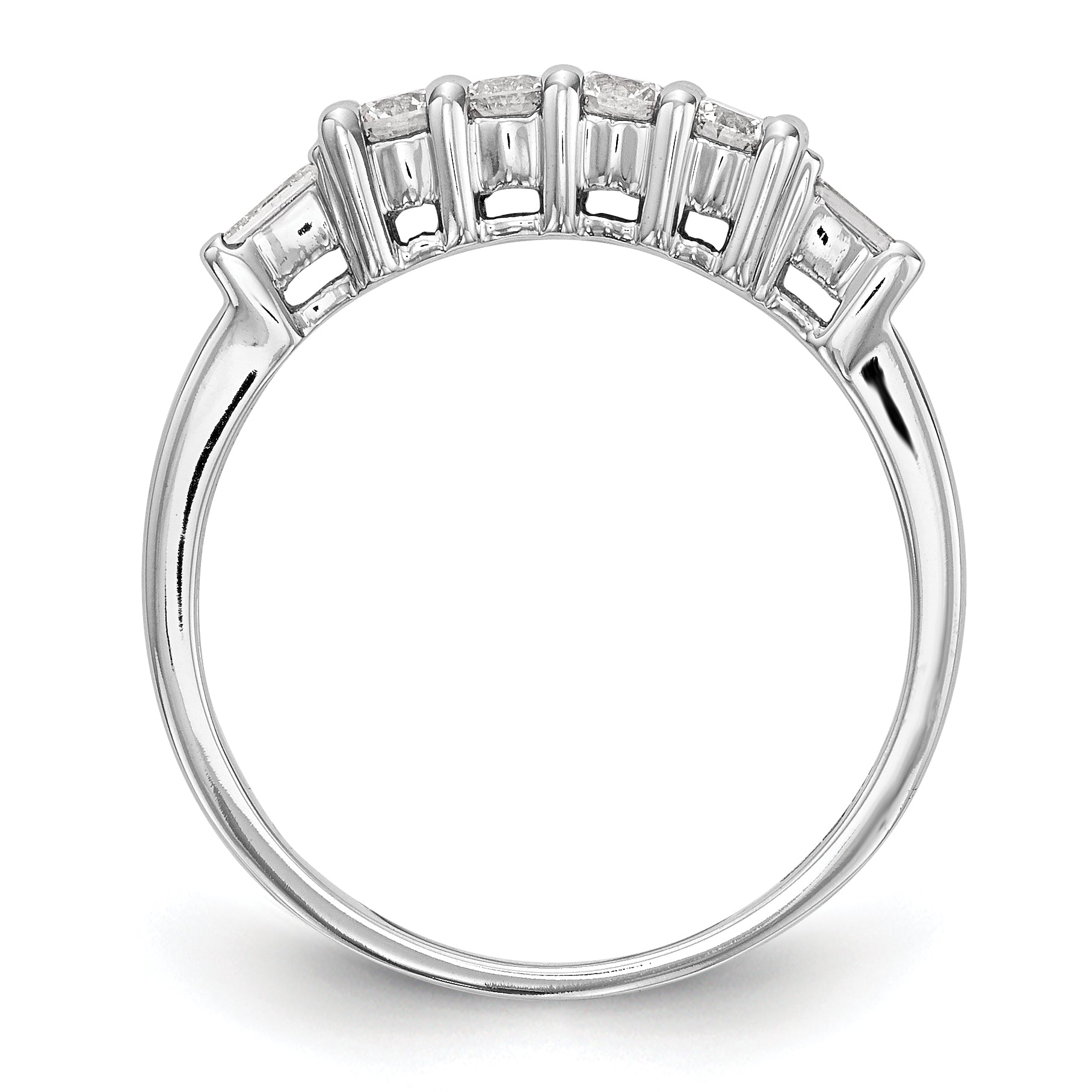 0.32ct. CZ Solid Real 14K White Gold Wedding Wedding Band Ring