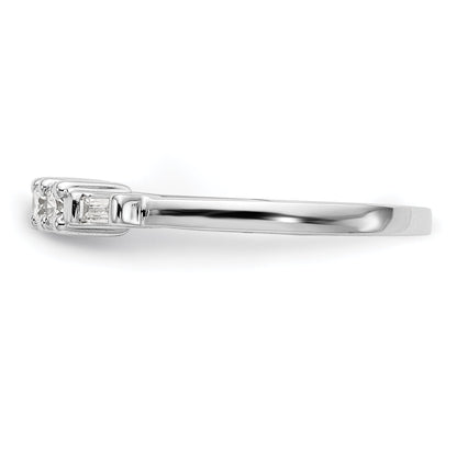 0.32ct. CZ Solid Real 14K White Gold Wedding Wedding Band Ring