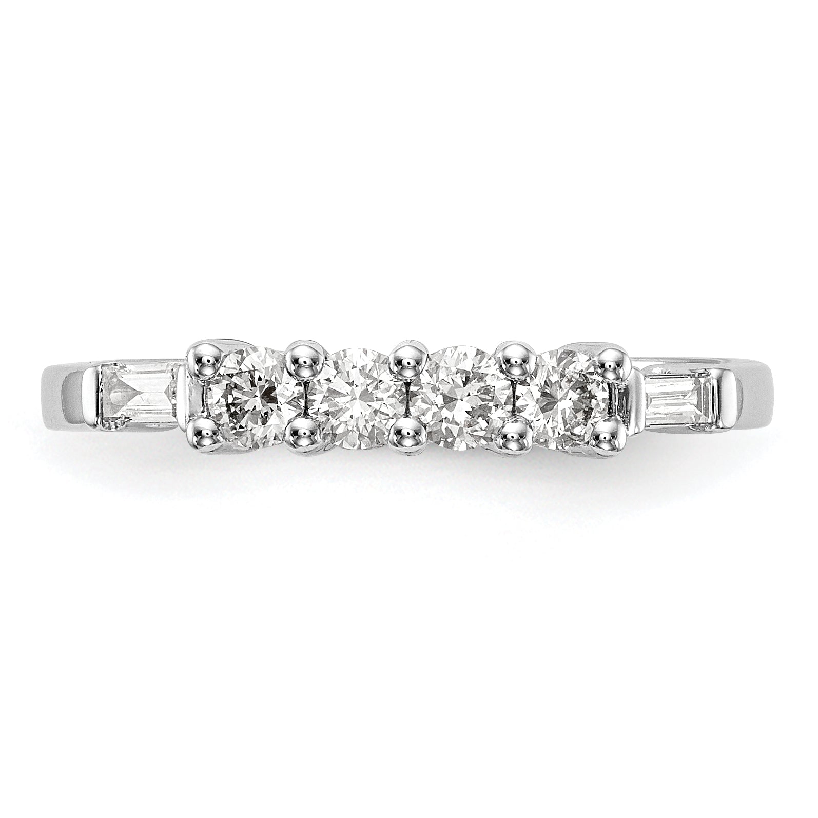 0.32ct. CZ Solid Real 14K White Gold Wedding Wedding Band Ring