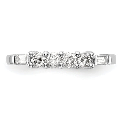0.32ct. CZ Solid Real 14K White Gold Wedding Wedding Band Ring