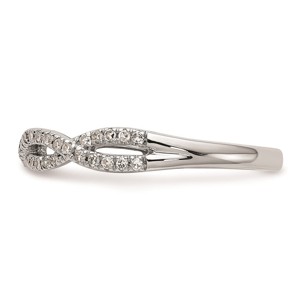 14K White Gold Real Diamond Wedding Band