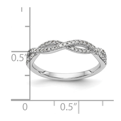 14K White Gold Real Diamond Wedding Band