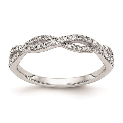 14K White Gold Real Diamond Wedding Band