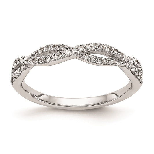 14K White Gold Real Diamond Wedding Band