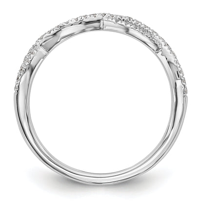 0.23ct. CZ Solid Real 14K White Gold Wedding Wedding Band Ring