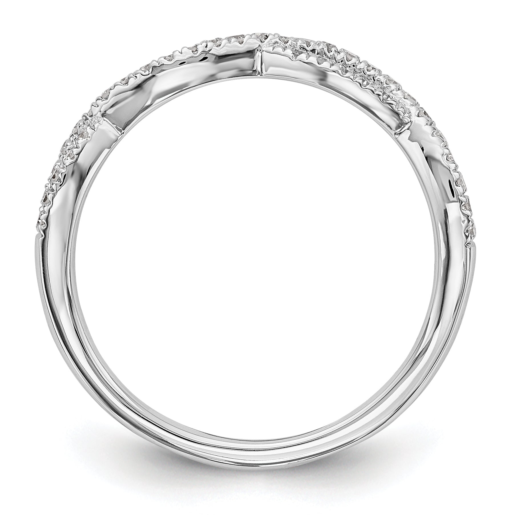 0.23ct. CZ Solid Real 14K White Gold Wedding Wedding Band Ring