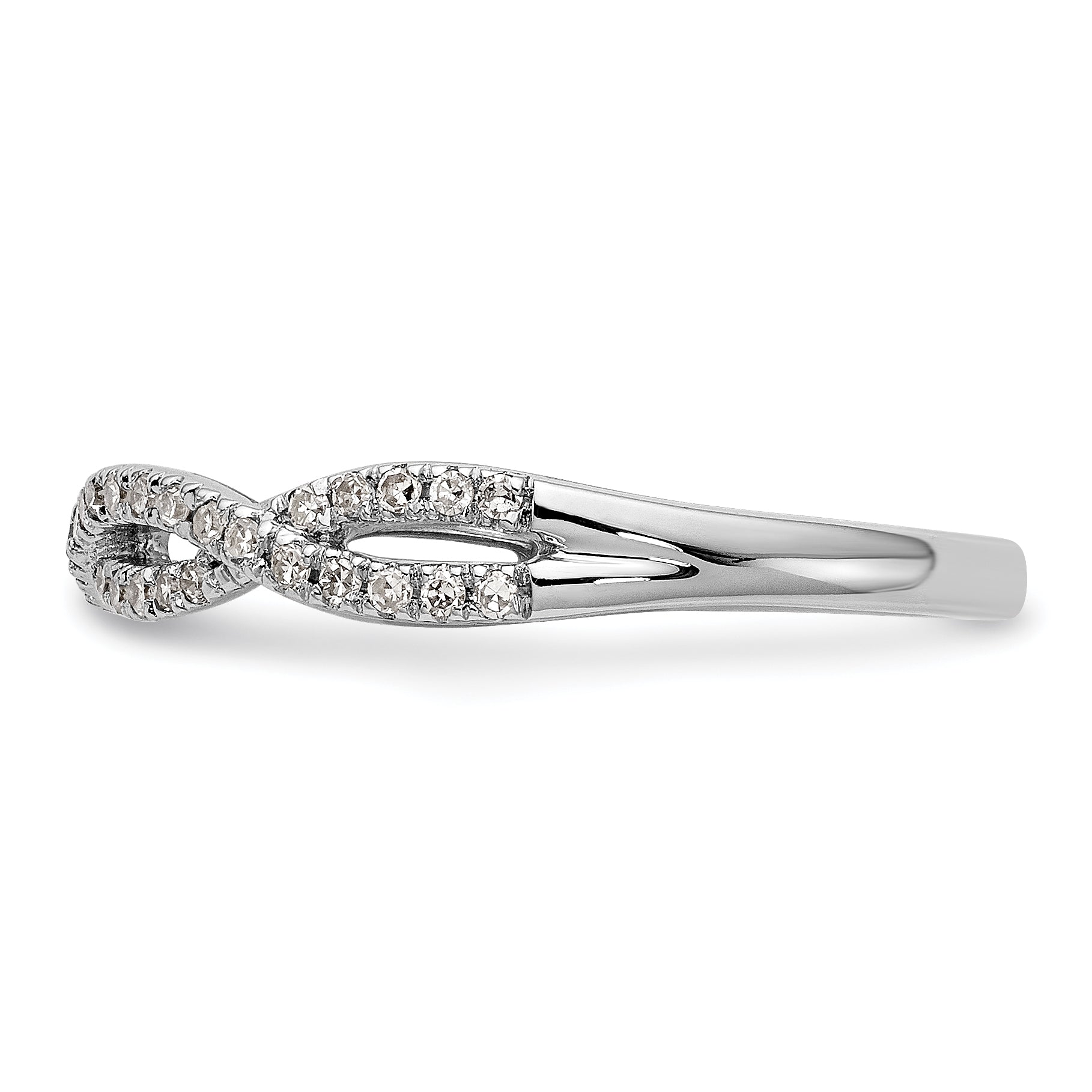 0.23ct. CZ Solid Real 14K White Gold Wedding Wedding Band Ring