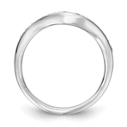 14K White Gold Real Diamond Wedding Band