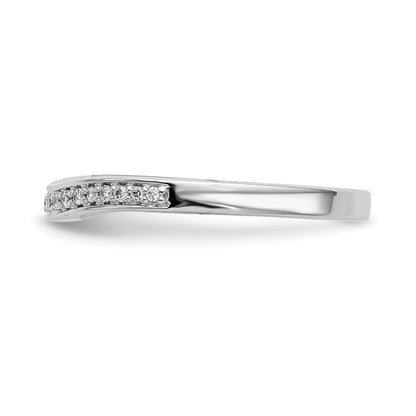 14K White Gold Real Diamond Wedding Band