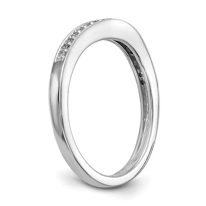 14K White Gold Real Diamond Wedding Band
