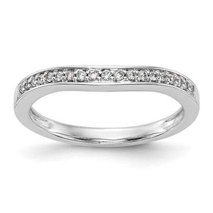 14K White Gold Real Diamond Wedding Band