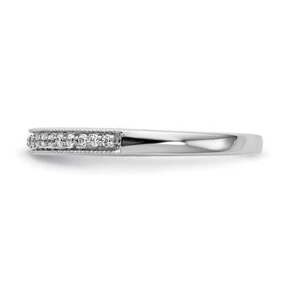 14K White Gold Real Diamond Wedding Band
