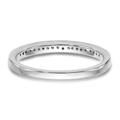 14K White Gold Real Diamond Wedding Band