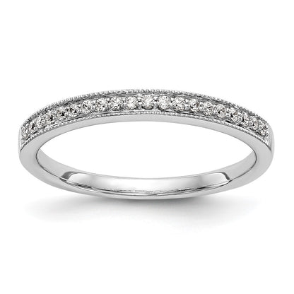 14K White Gold Real Diamond Wedding Band