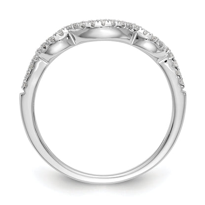 0.13ct. CZ Solid Real 14K White Gold Wedding Wedding Band Ring