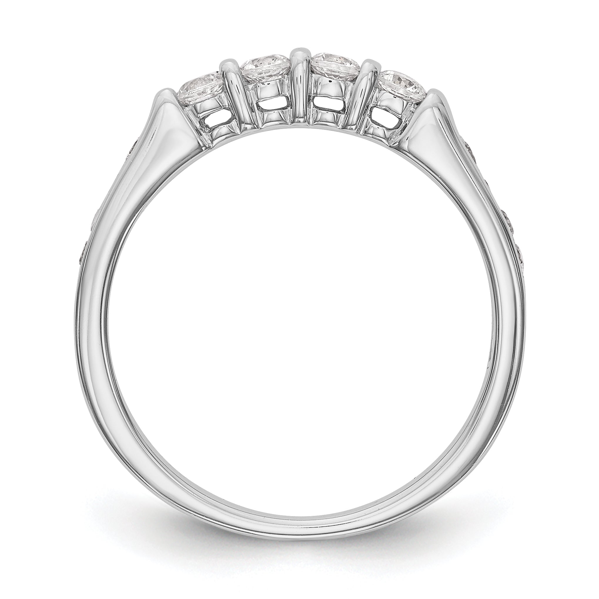 0.36ct. CZ Solid Real 14K White Gold Wedding Wedding Band Ring