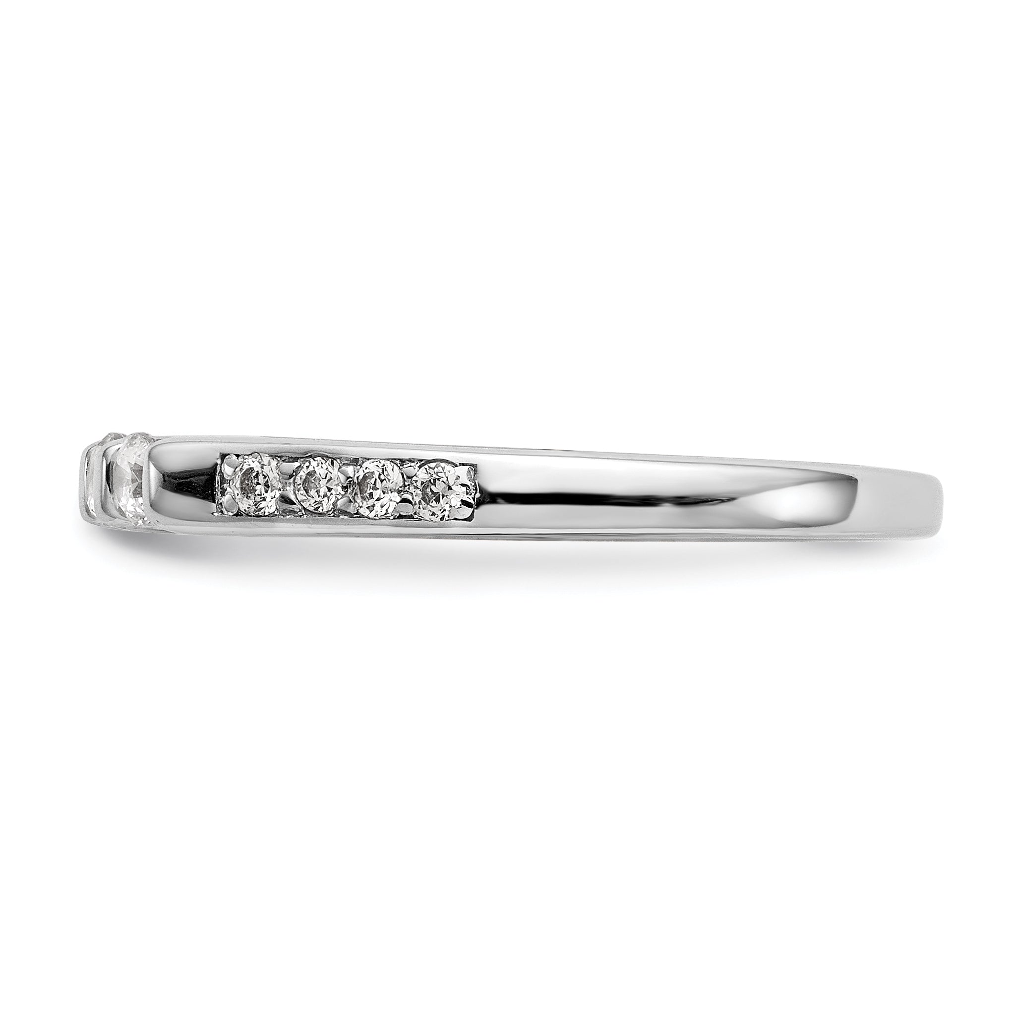 0.36ct. CZ Solid Real 14K White Gold Wedding Wedding Band Ring