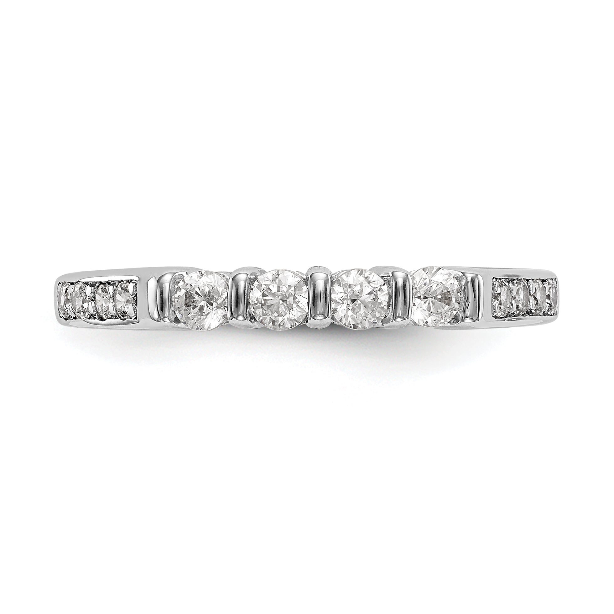 0.36ct. CZ Solid Real 14K White Gold Wedding Wedding Band Ring