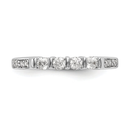 0.36ct. CZ Solid Real 14K White Gold Wedding Wedding Band Ring