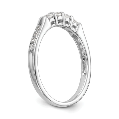 0.36ct. CZ Solid Real 14K White Gold Wedding Wedding Band Ring