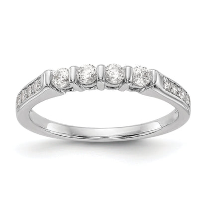 0.36ct. CZ Solid Real 14K White Gold Wedding Wedding Band Ring