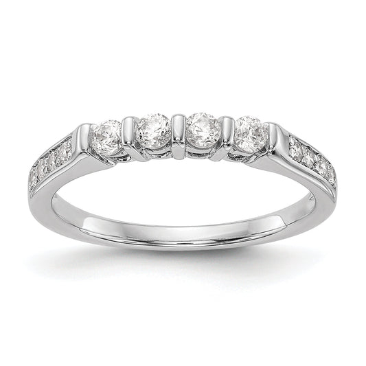 0.36ct. CZ Solid Real 14K White Gold Wedding Wedding Band Ring