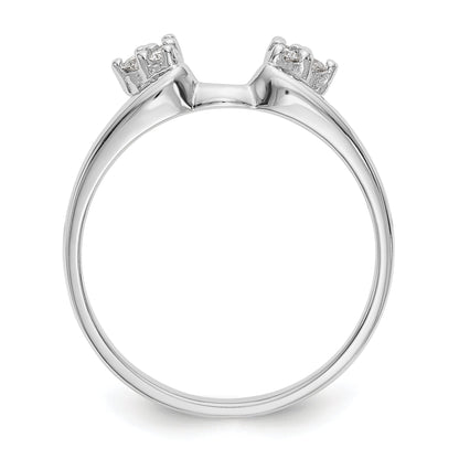 0.10ct. CZ Solid Real 14K White Gold WrapRing