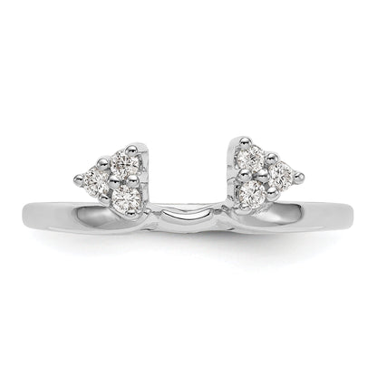 0.10ct. CZ Solid Real 14K White Gold WrapRing