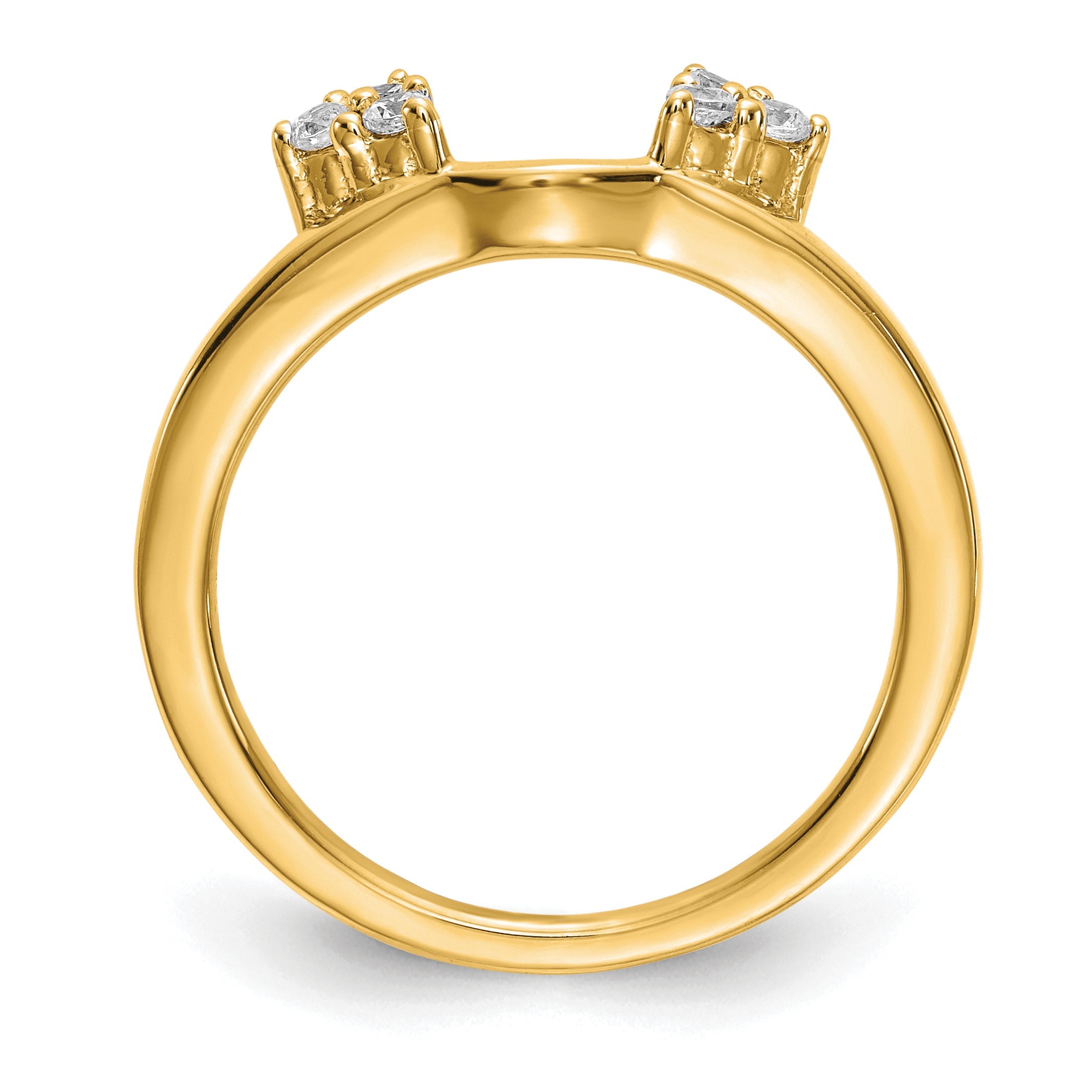 0.15ct. CZ Solid Real 14K WrapRing