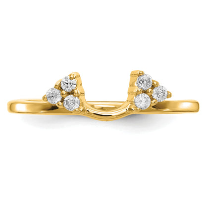 0.15ct. CZ Solid Real 14K WrapRing